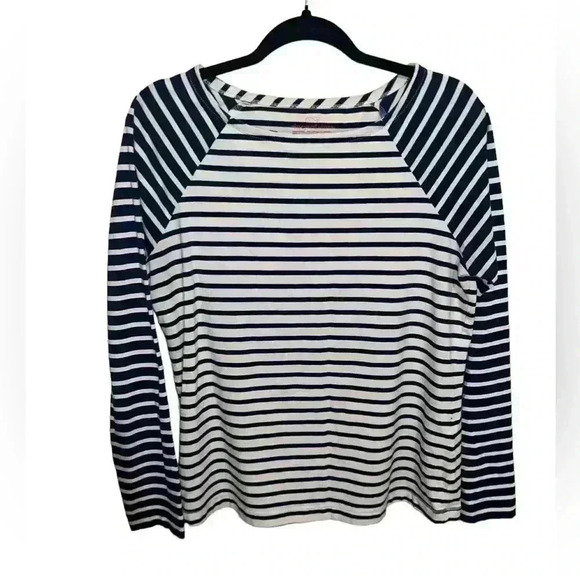 Vineyard Vines Tops - Vineyard Vines Shirt Womens Medium Blue Mixed Striped Long Sleeve Pullover